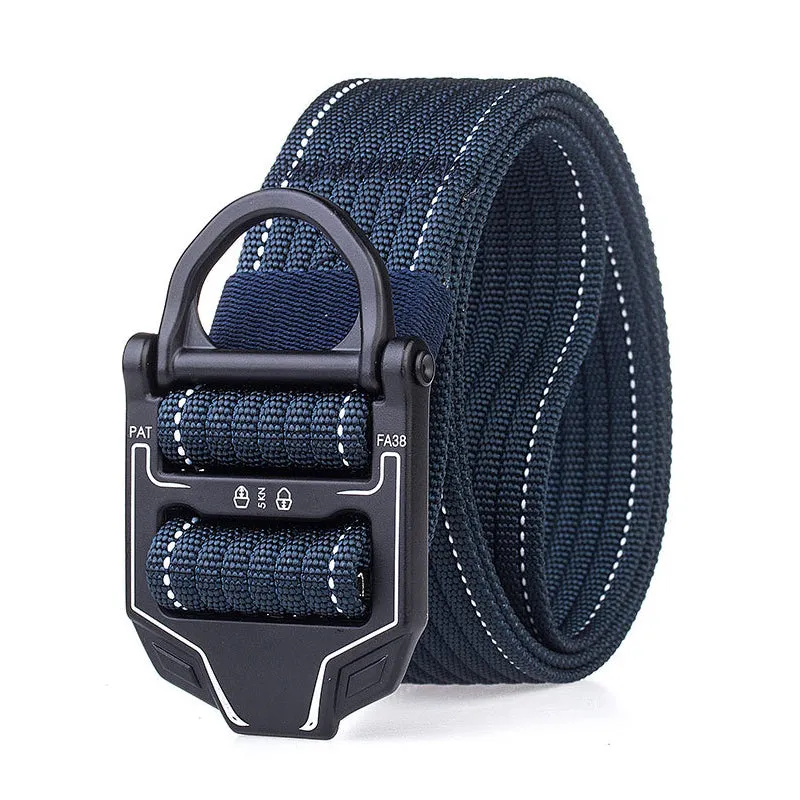 125cm AWMN R001 3.8cm Nylon Adjustable Heavy Duty Waist Strap Quick Release Buckle Military Tactical Belt