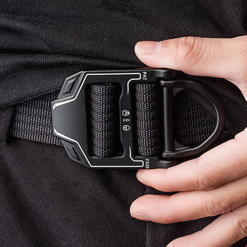 125cm AWMN R001 3.8cm Nylon Adjustable Heavy Duty Waist Strap Quick Release Buckle Military Tactical Belt