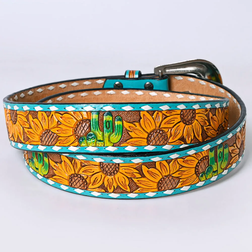 American Darling ADBLF208-L Beautifully Hand Tooled Genuine American Leather Belt Men and  Women