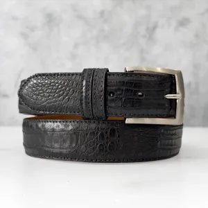Argentine Caiman Belt: Black