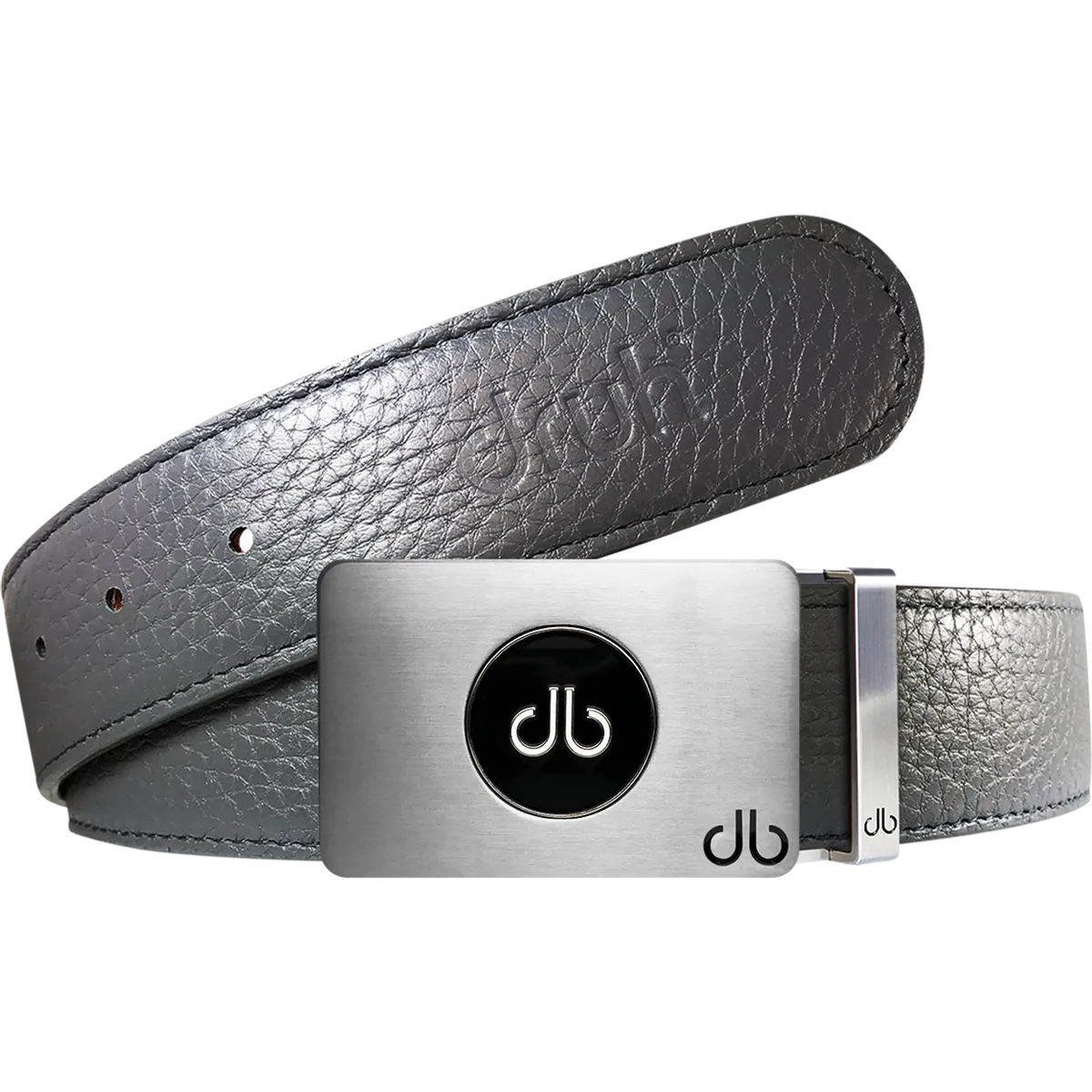 Ballmarker Grey Full Grain Leather Texture Belt