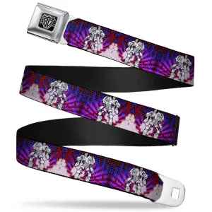 BD Wings Logo CLOSE-UP Full Color Black Silver Seatbelt Belt - Evoke 2 RoboBear Webbing