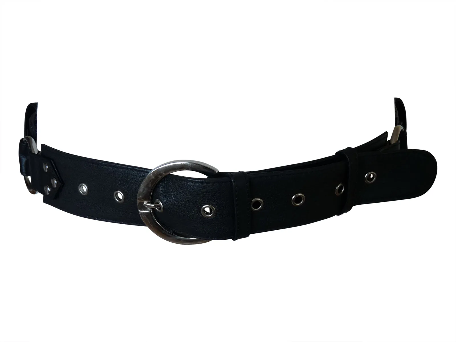 Black Studded Leather Belt Rocker Biker Gothic Fetish BDSM Bondage Wear RL218K