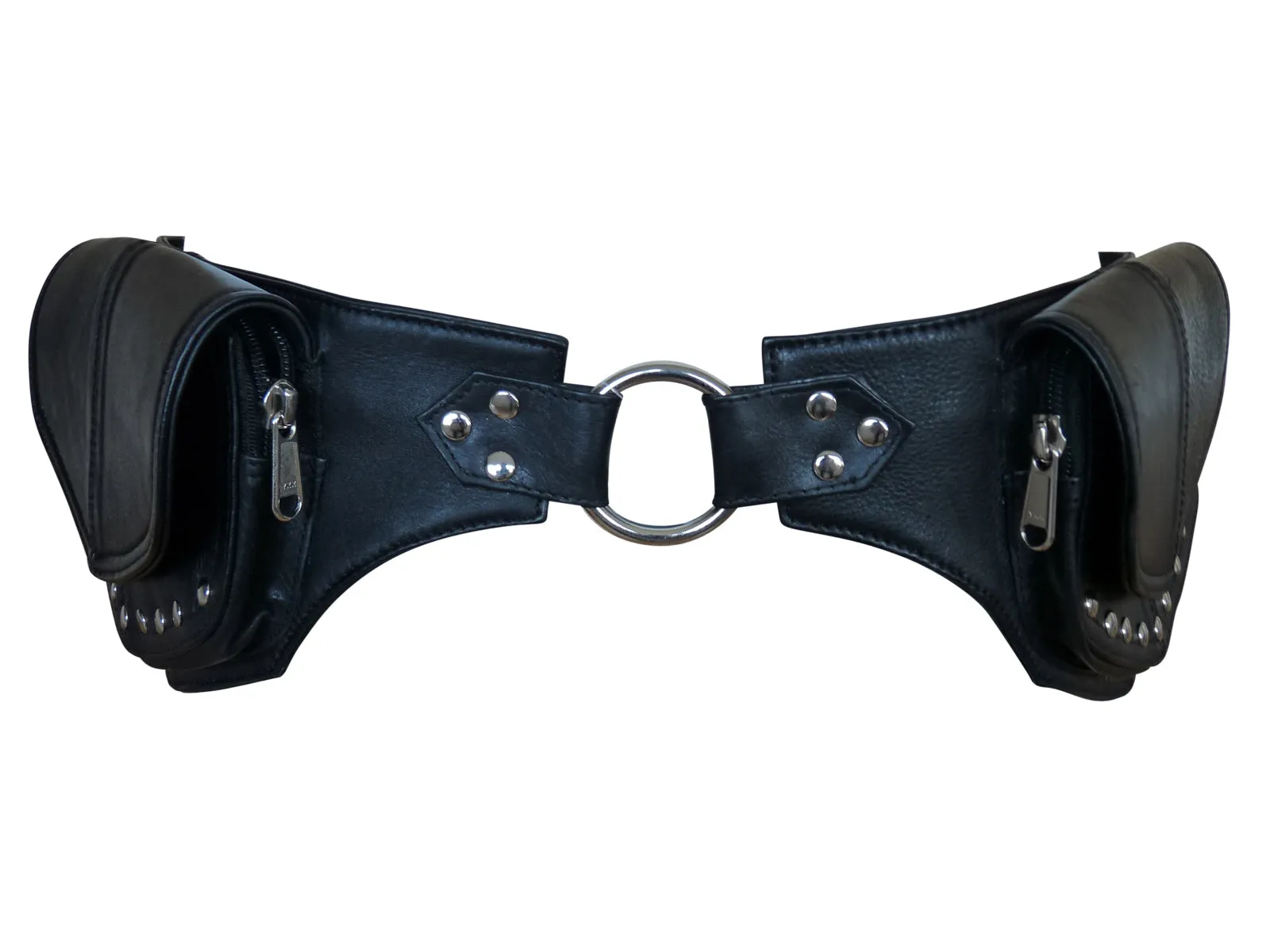 Black Studded Leather Belt Rocker Biker Gothic Fetish BDSM Bondage Wear RL218K