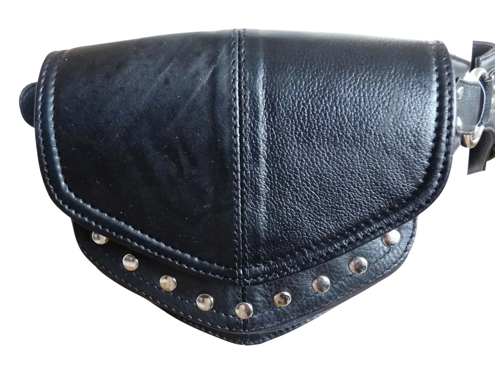 Black Studded Leather Belt Rocker Biker Gothic Fetish BDSM Bondage Wear RL218K