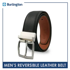Burlington Men's Reversible Buckle Cowhide Genuine Leather Formal belt 1 piece (size 34 - 42 inches) JMBLC0205