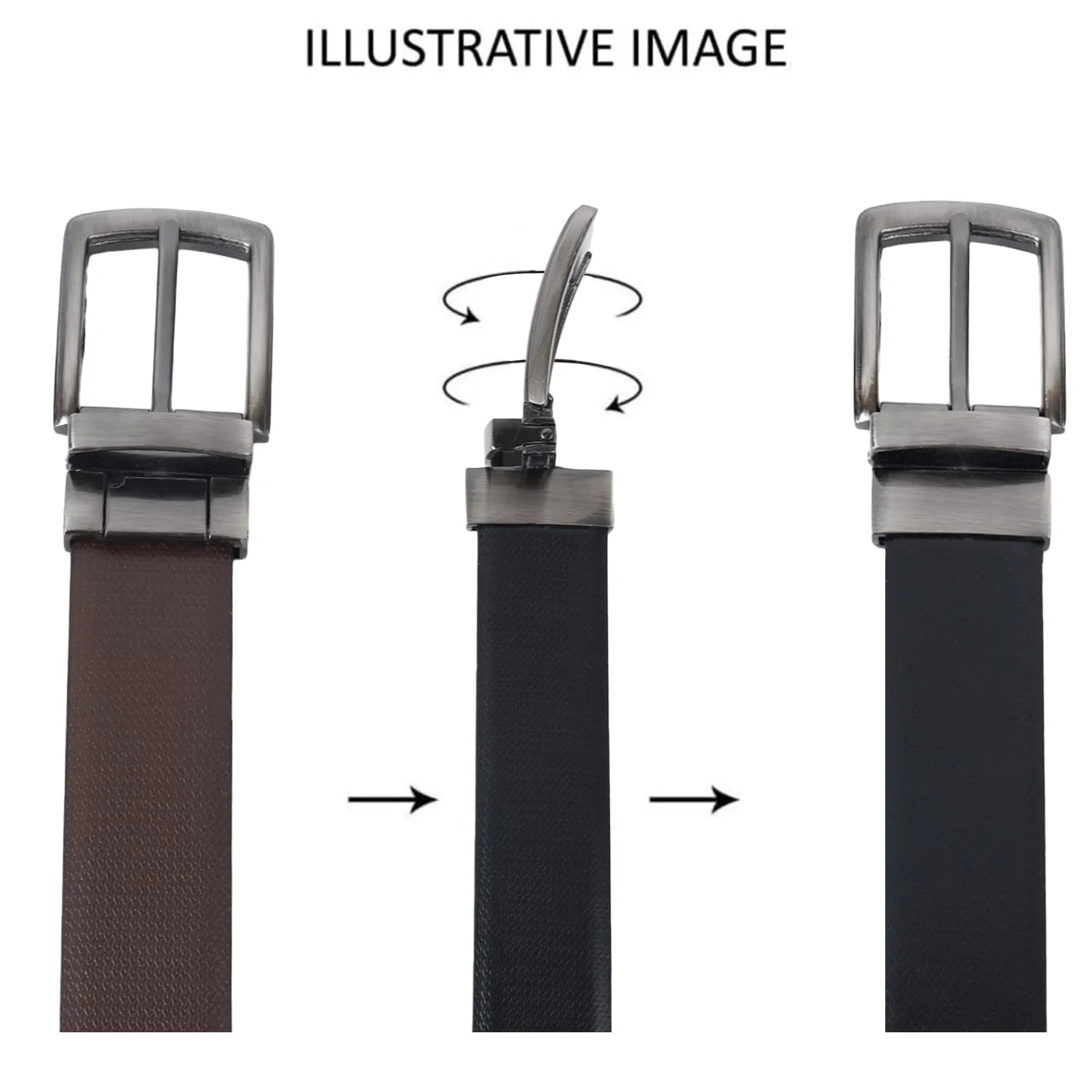 CIMONI Genuine Leather Classic Reversible Casual Formal Dailyuse Black Brown Belt For Men (1 Year Gurantee)
