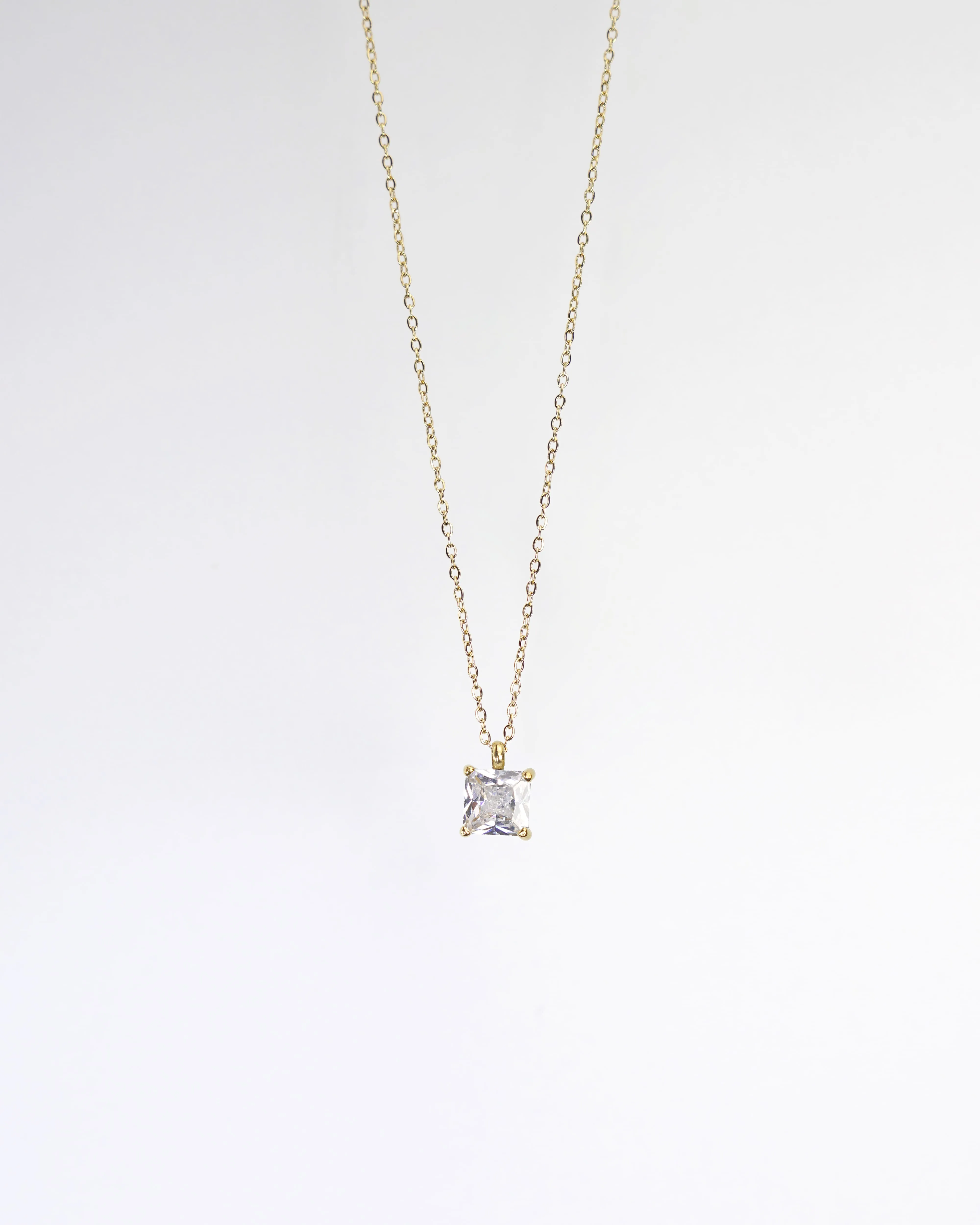 Colorful Cubic Zirconia Pendant Necklace
