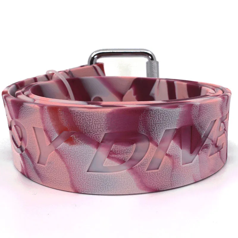 Coloured Rubber Weight Belt with Marseille Buckle