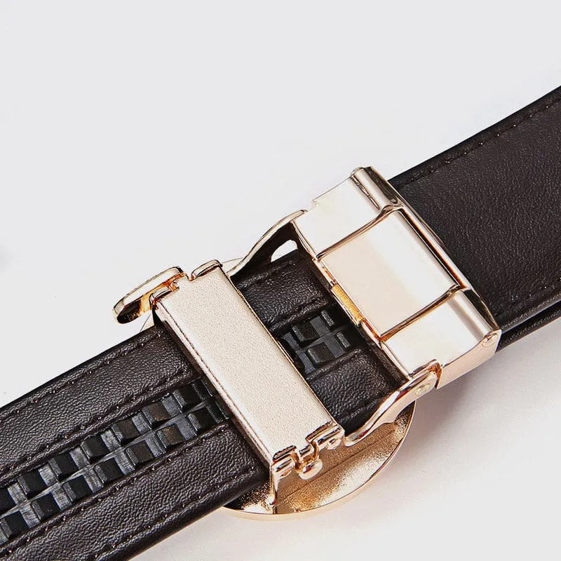 Crocodile Pattern Quality Faux Leather Men Luxury Belt