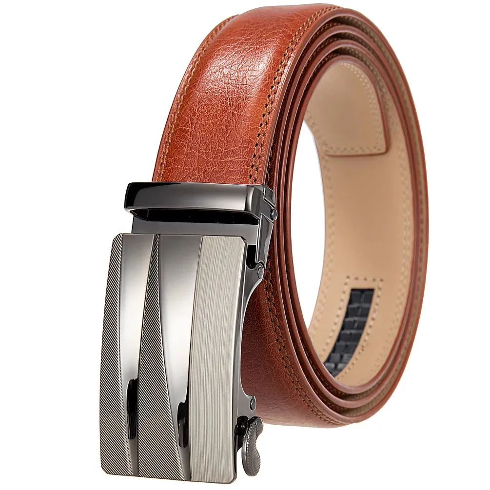 Designer Belts for Men Metal Automatic Buckle Split Leather Waist Belt Luxury Fashion Cowhide Men's Belt 3.5cm Ceinture Homme