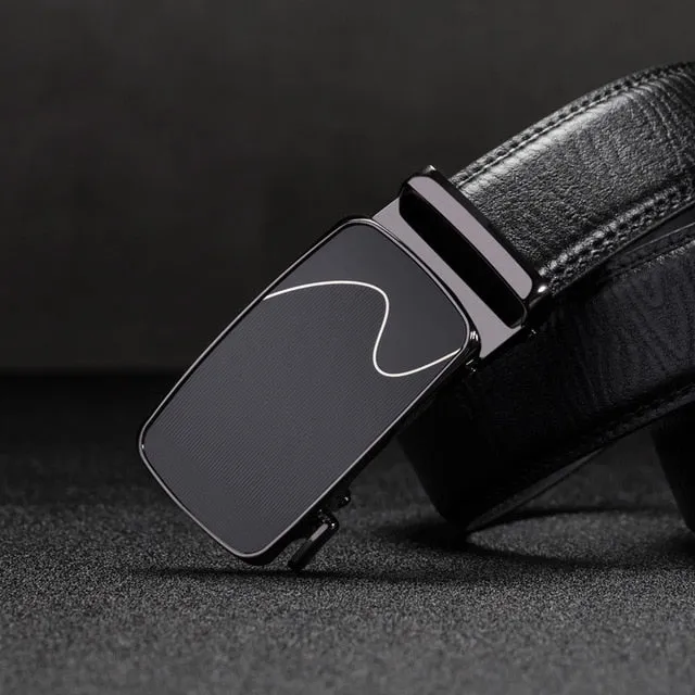 designer belts men High Quality Automatic Buckle genuine leather belts for men