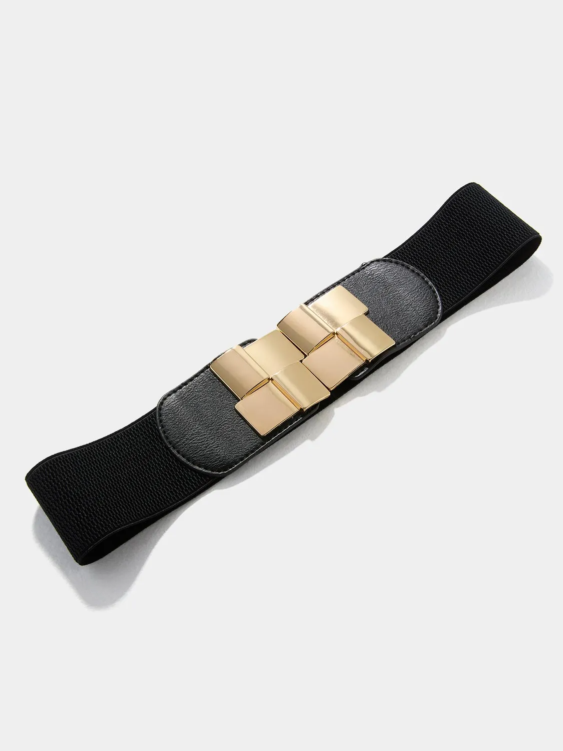 Elastic Gold Square Buckle Belt