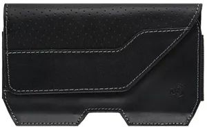 Executive Holster Cell Phone Case, Clip, Black Leather, XL