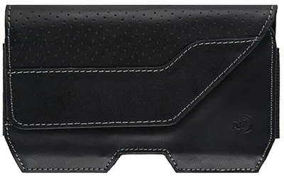 Executive Holster Cell Phone Case, Clip, Black Leather, XL