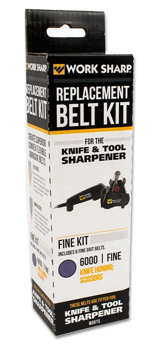 Fine Grit Replacement Belt Kit 6 Pack