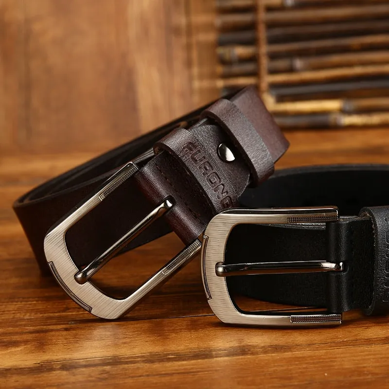 FURONG 2019 New Luxury Brand Leather Belt Men