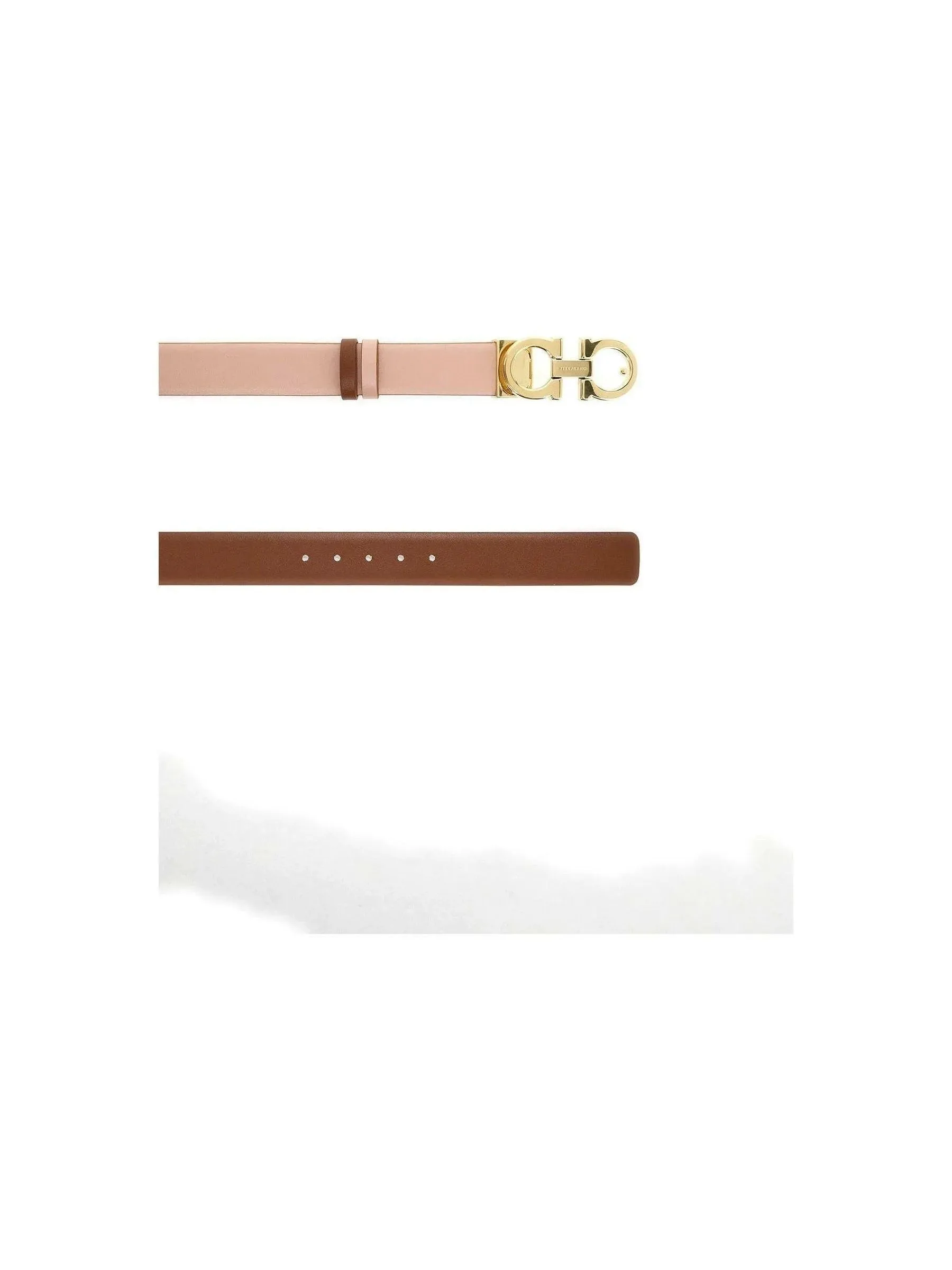 Gancini Leather Reversible Belt