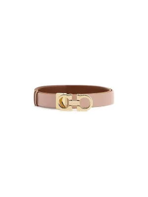 Gancini Leather Reversible Belt