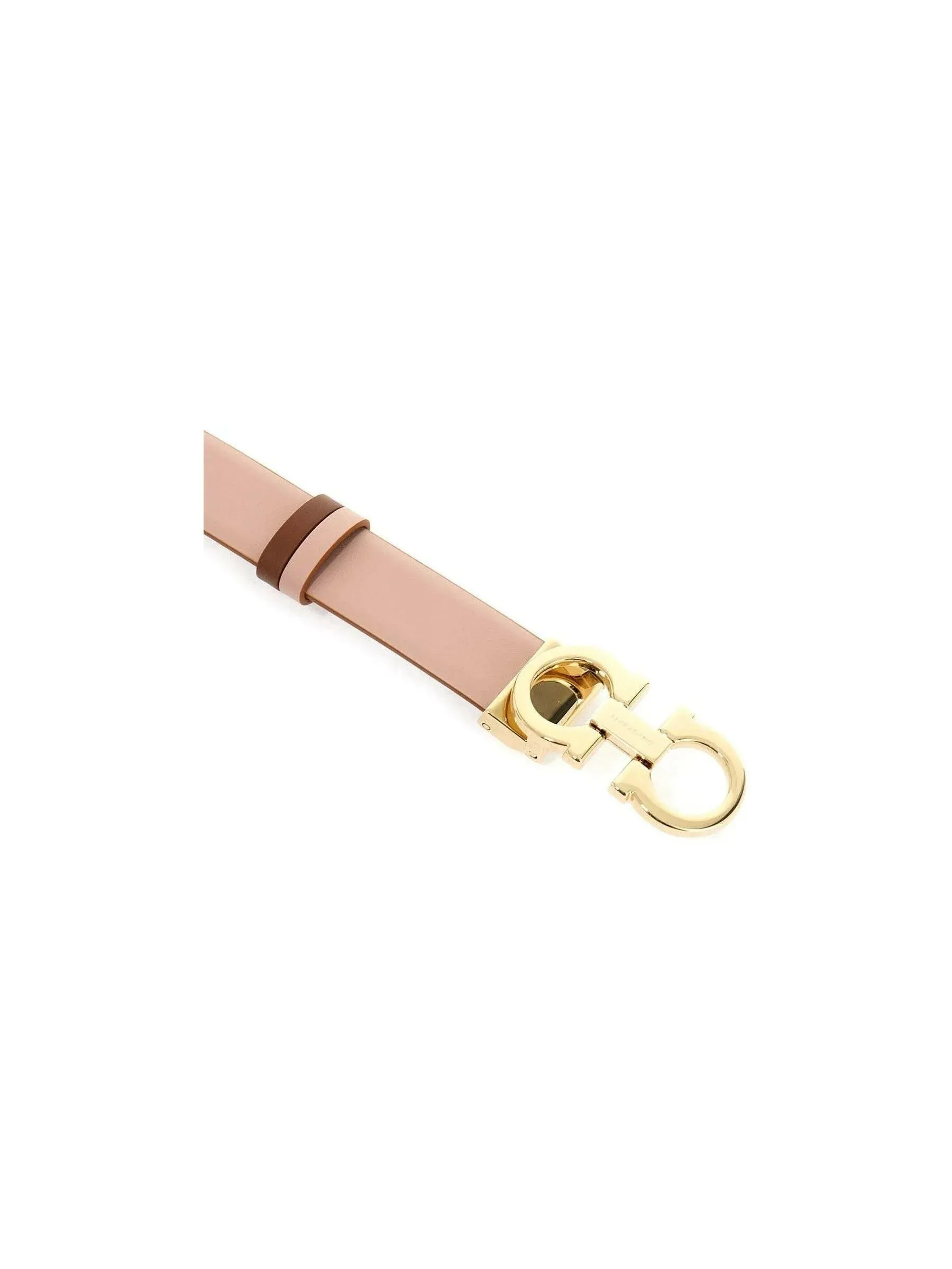 Gancini Leather Reversible Belt
