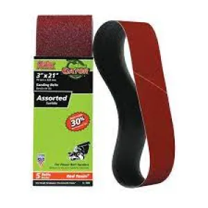 Gator Aluminum Oxide Sanding Belts (3" X 21" 50 Grit 5 Pack)