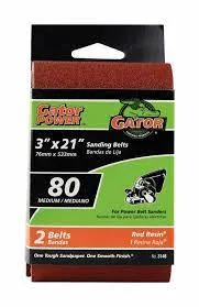 Gator Aluminum Oxide Sanding Belts (3" X 21" 50 Grit 5 Pack)