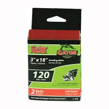 Gator Aluminum Oxide Sanding Belts (3" X 21" 50 Grit 5 Pack)