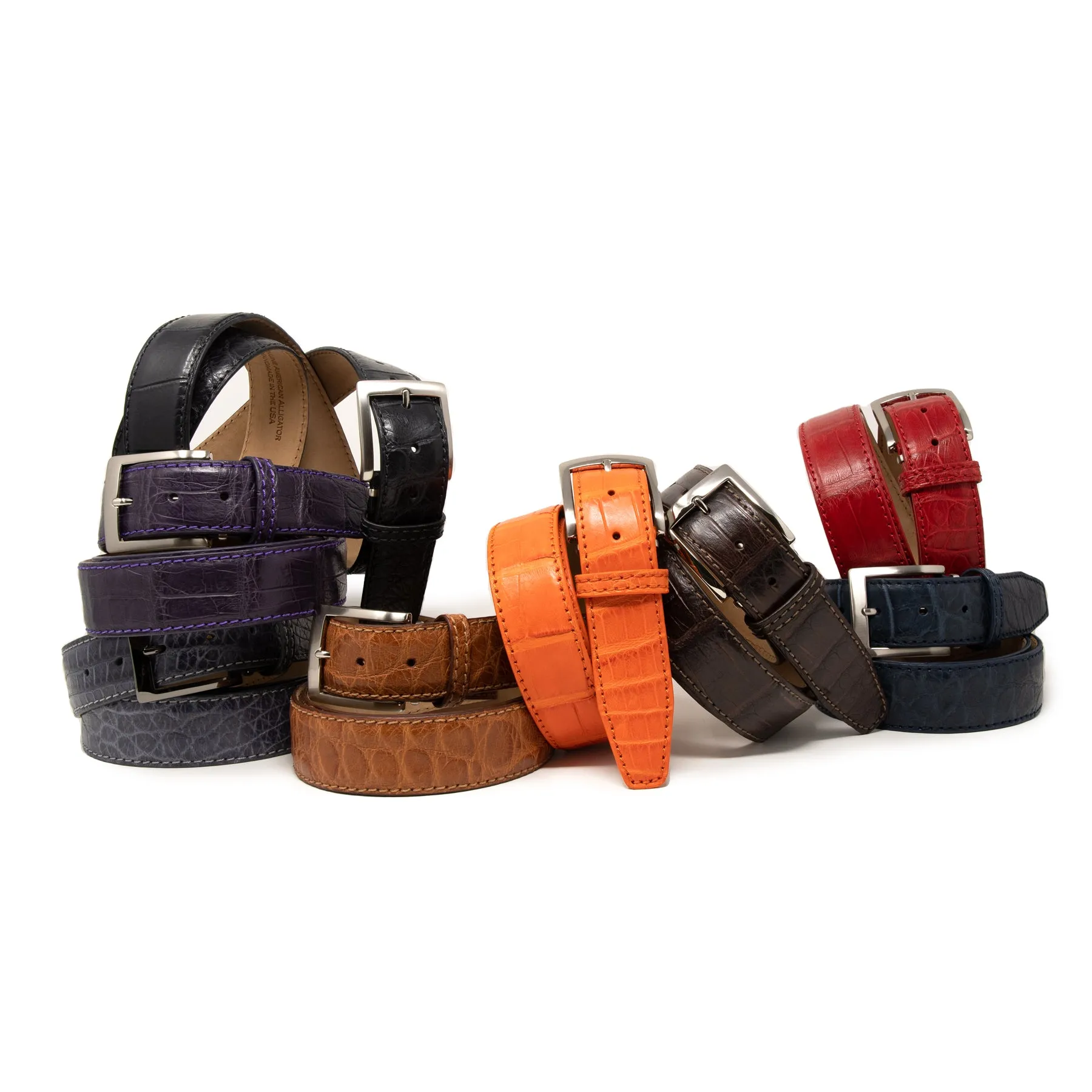 Genuine American Matte Alligator - Orange - 40mm