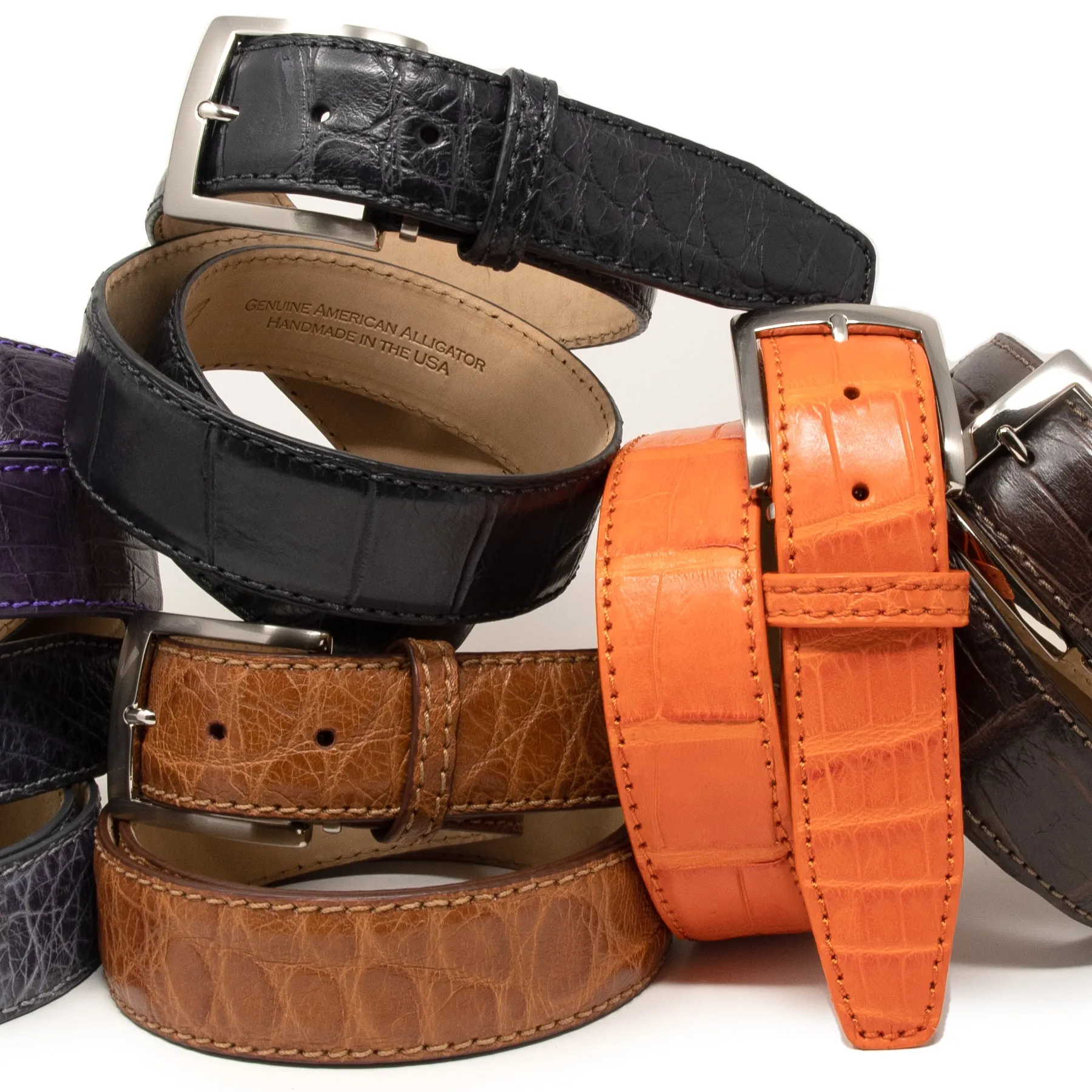 Genuine American Matte Alligator - Orange - 40mm