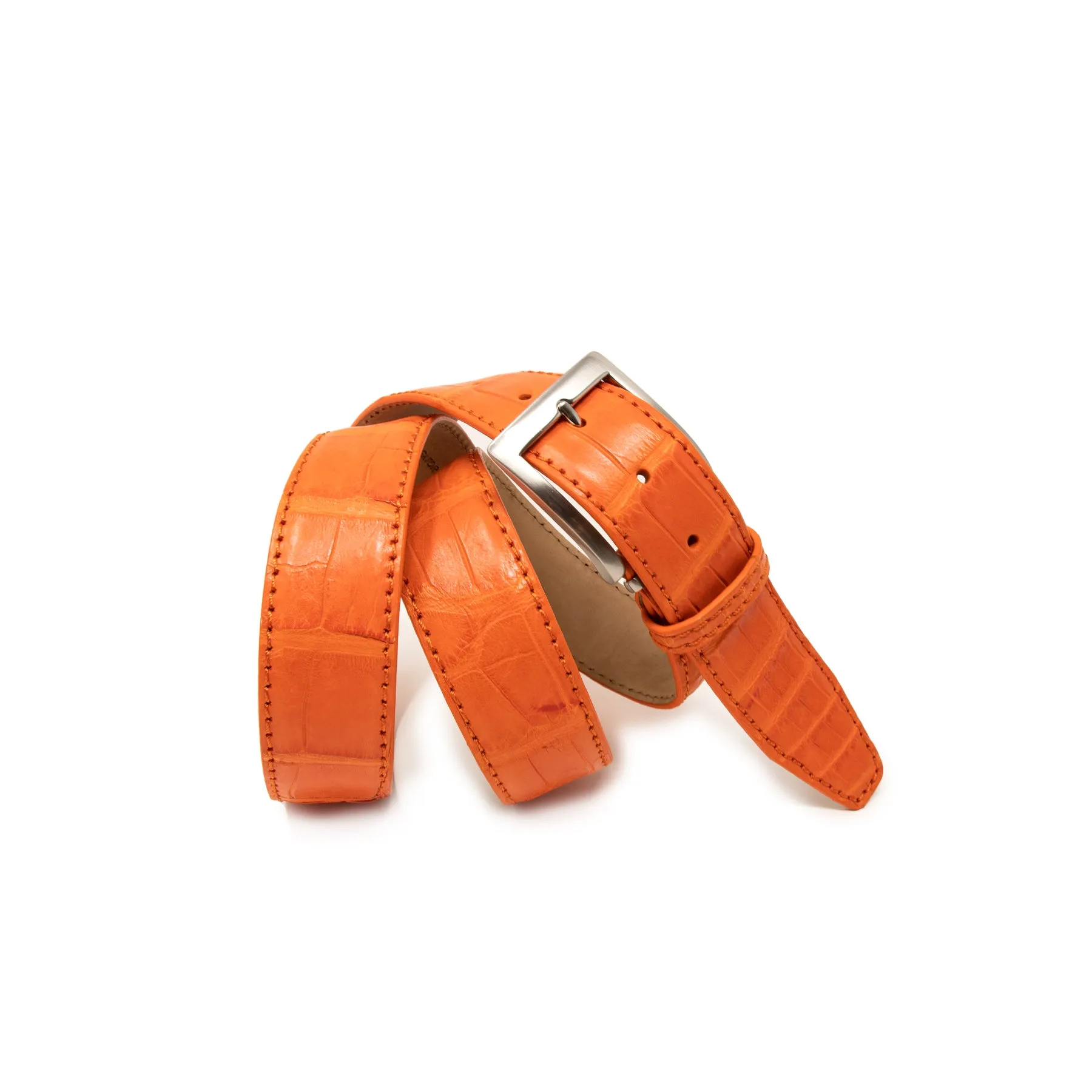 Genuine American Matte Alligator - Orange - 40mm