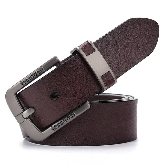 Genuine Leather Luxury Belt Alloy Buckle Casual Male