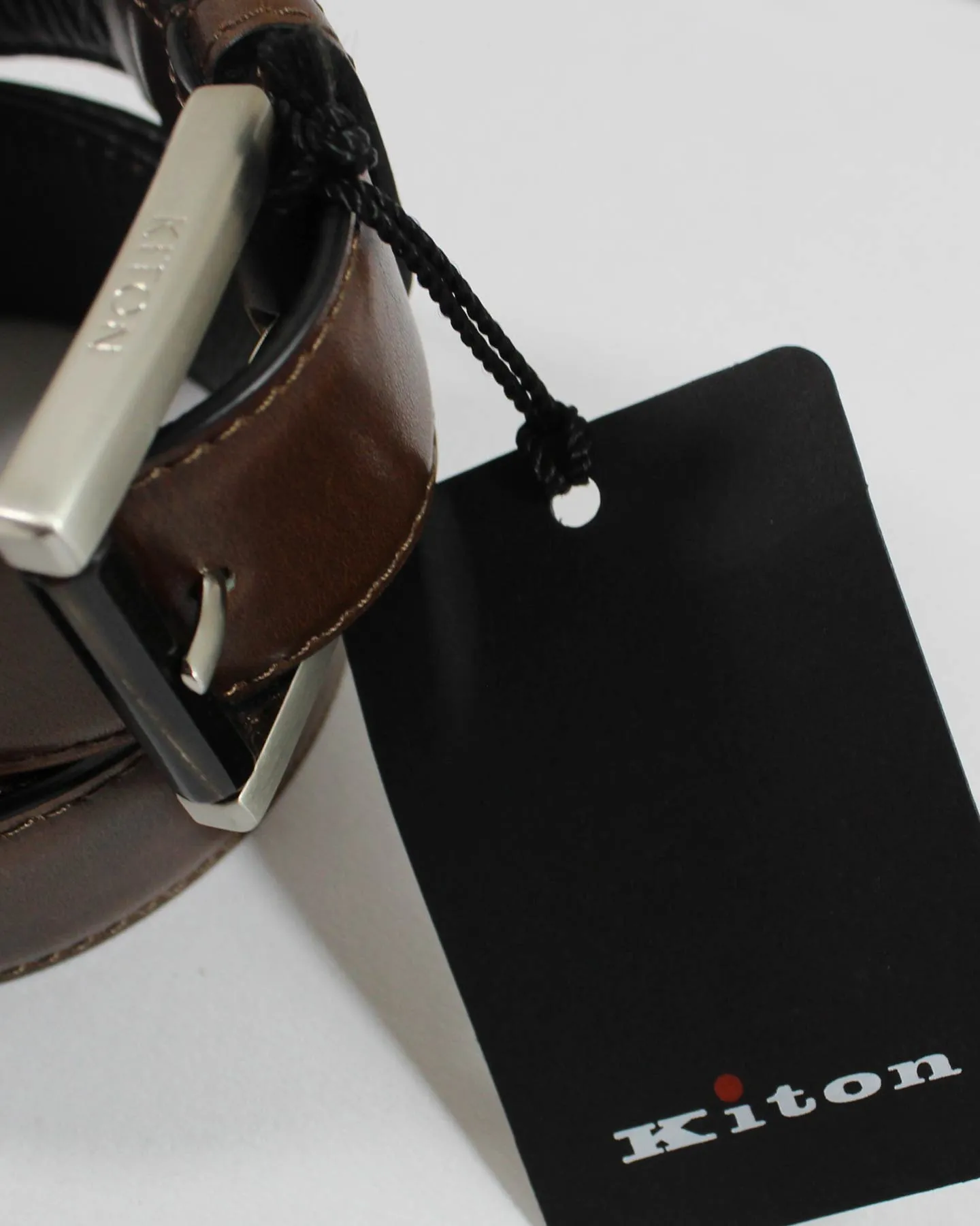 Kiton Belt - Brown Leather Men Belt 90 / 36