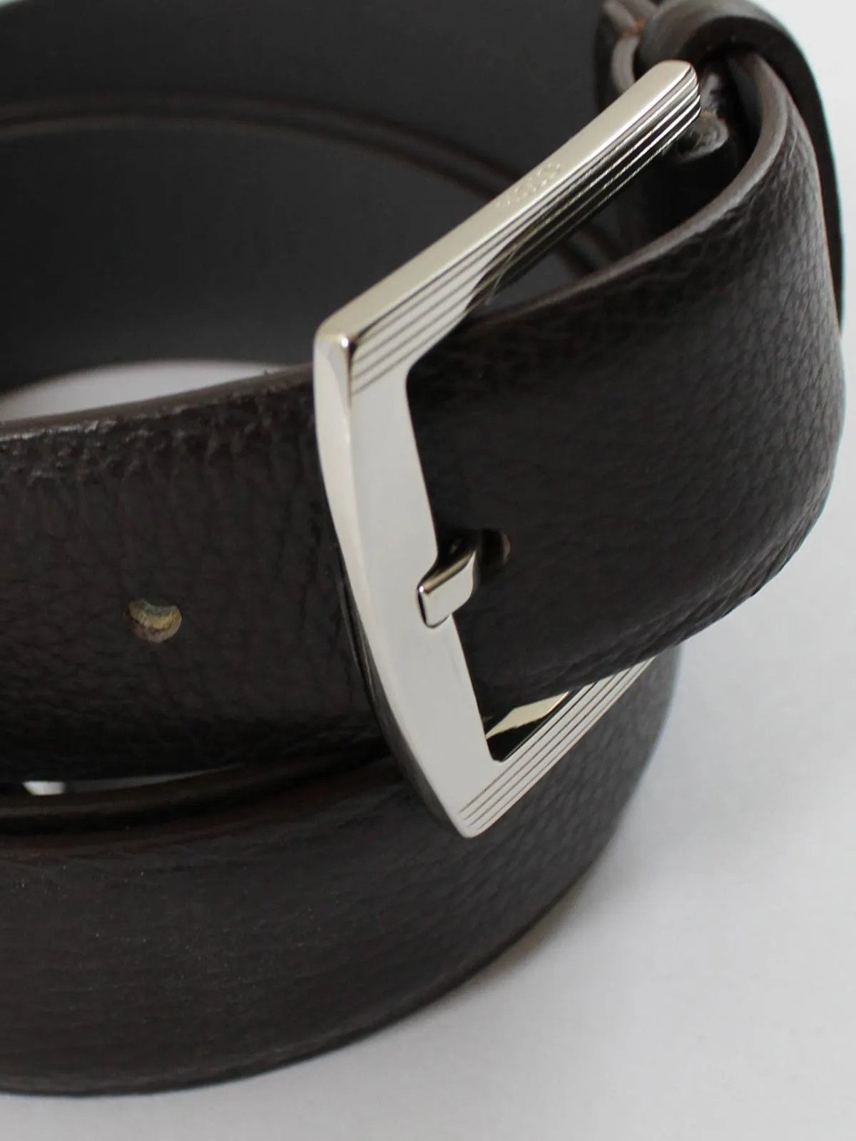 Kiton Belt Dark Brown Leather Men Belt 110 / 44 SALE