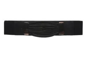 Ladies 2 3/8" Wide High Waist Elastic Fashion Belt Size: One