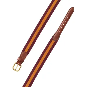 Maroon & Orange Grosgrain Ribbon Children's Belt