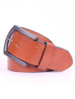 Men's braized logo tanned leather belt - Tokyo Laundry