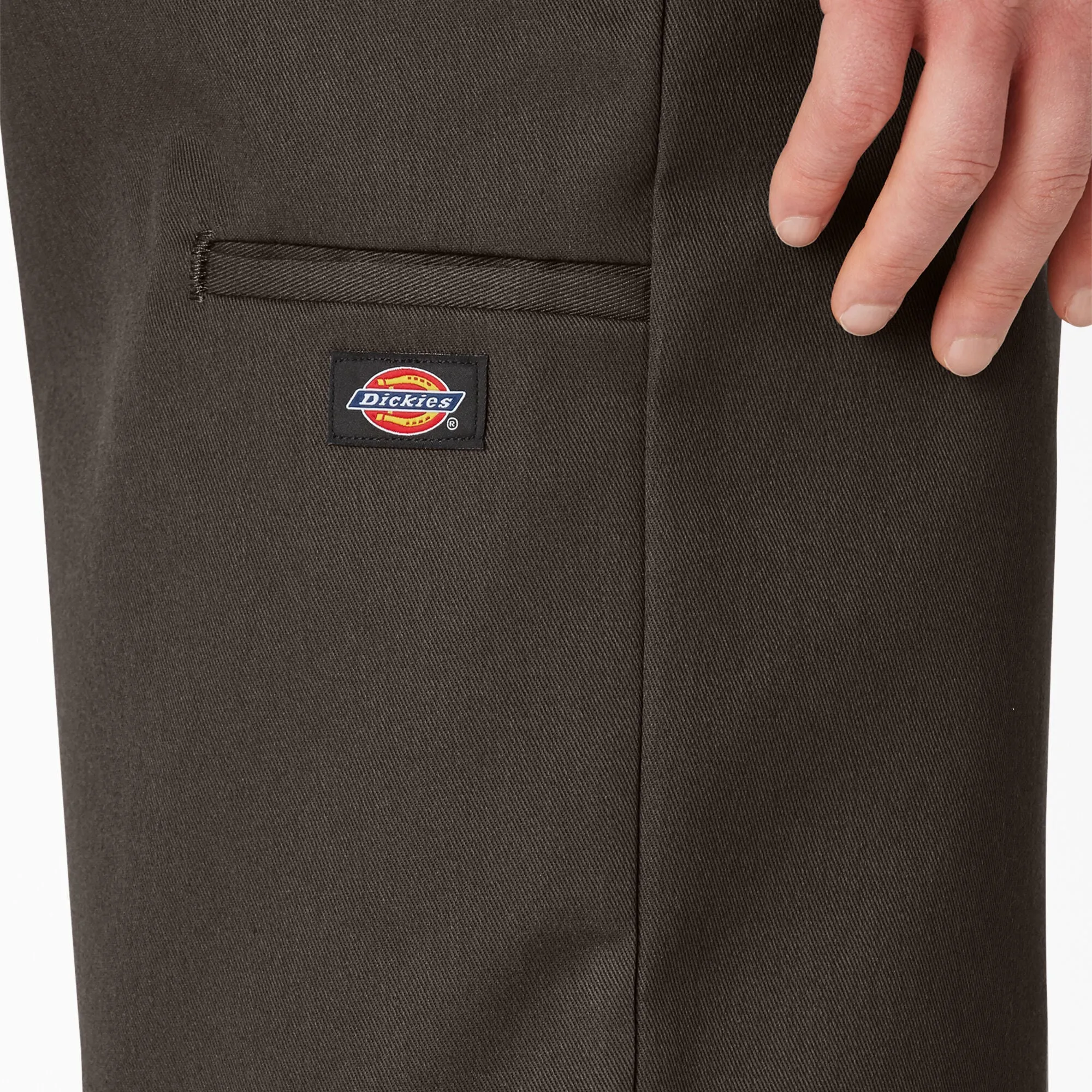 Men's Dickies Loose Fit Flat Front Work Shorts 13" 42283 - Dark Brown