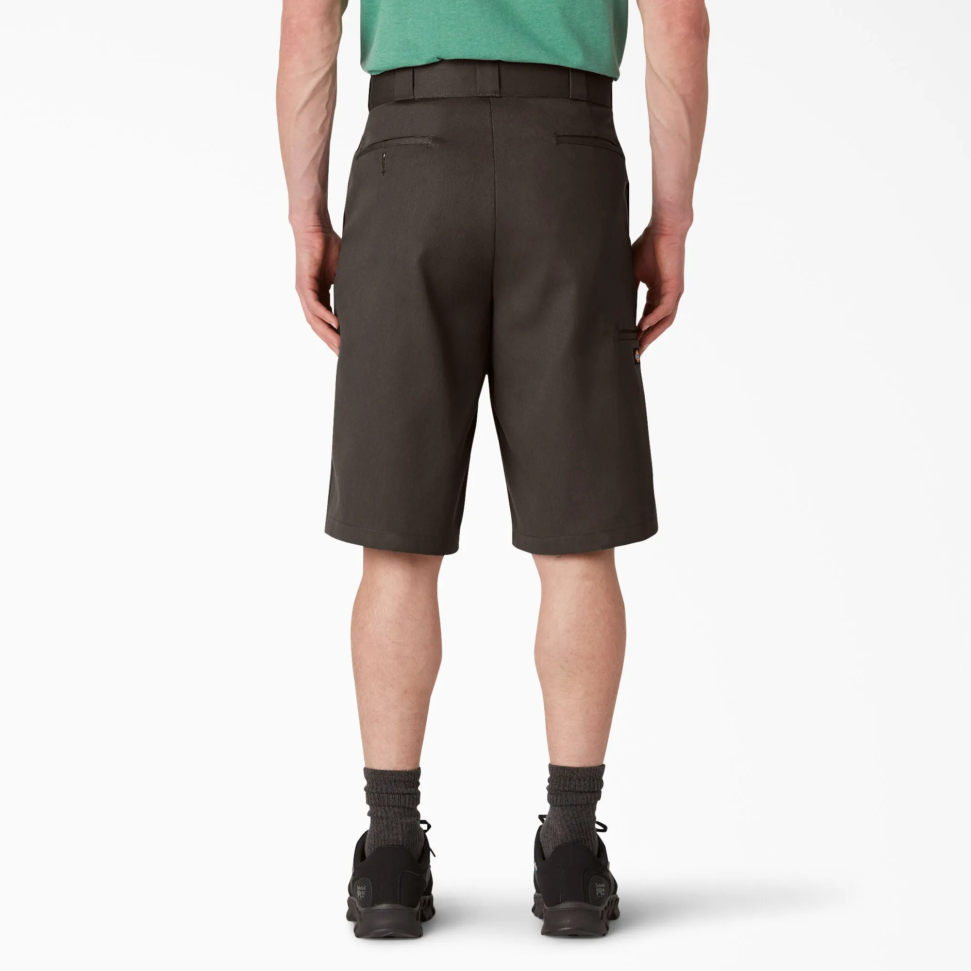 Men's Dickies Loose Fit Flat Front Work Shorts 13" 42283 - Dark Brown