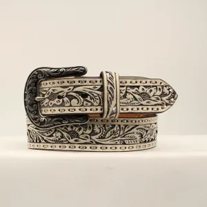 MF Western Ariat White Pierced Silver Glitter Underlay Style A1530205