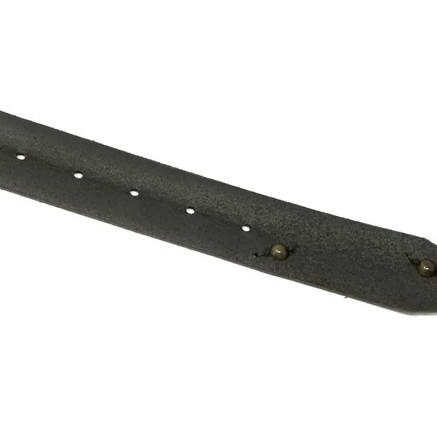 Officina Italian Leather Belts Beaded // Dark Brown