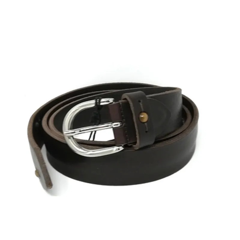 Officina Italian Leather Belts Beaded // Dark Brown