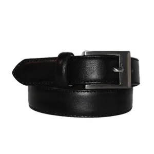 PRESTON - Black Genuine Leather Boys Belt