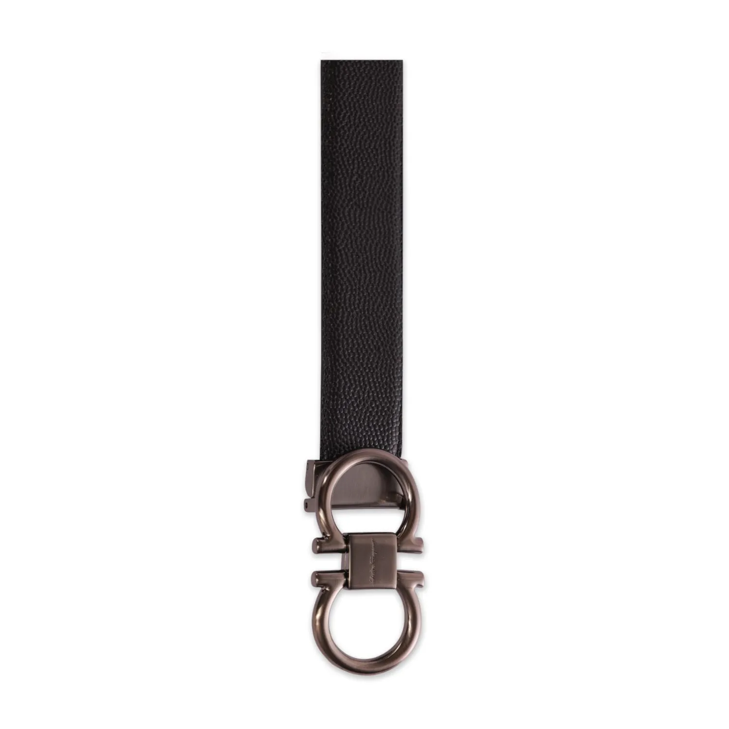 SALVATORE FERRAGAMO REVERSIBLE LEATHER BELT IN BLACK