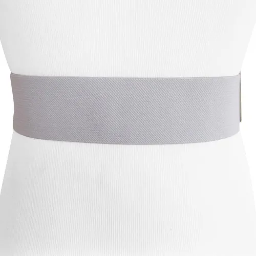 Silvery Gray Cut out Women's Stretch Belt