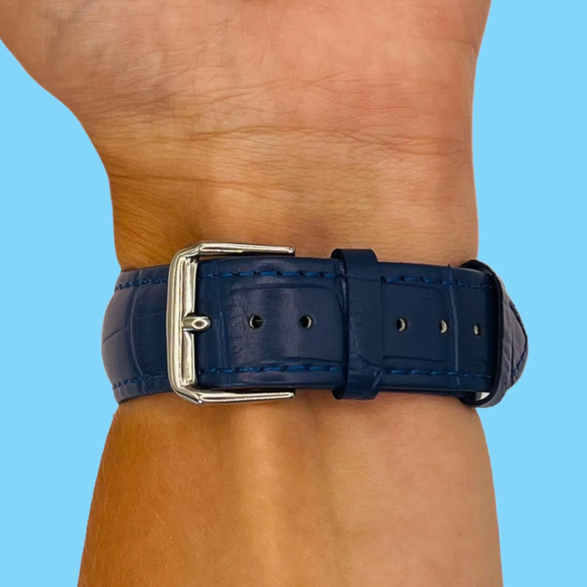 Snakeskin Leather Watch Straps Compatible with the Garmin 18mm Range