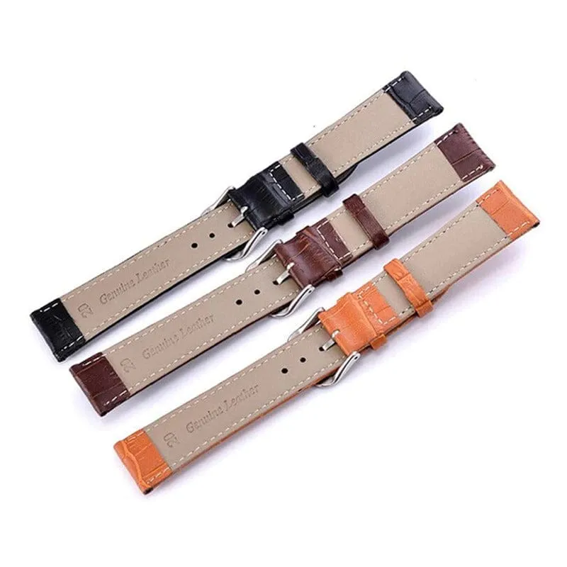 Snakeskin Leather Watch Straps Compatible with the Garmin 18mm Range