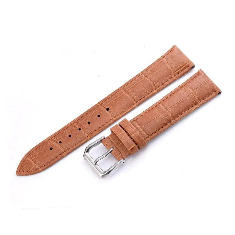 Snakeskin Leather Watch Straps Compatible with the Garmin 18mm Range