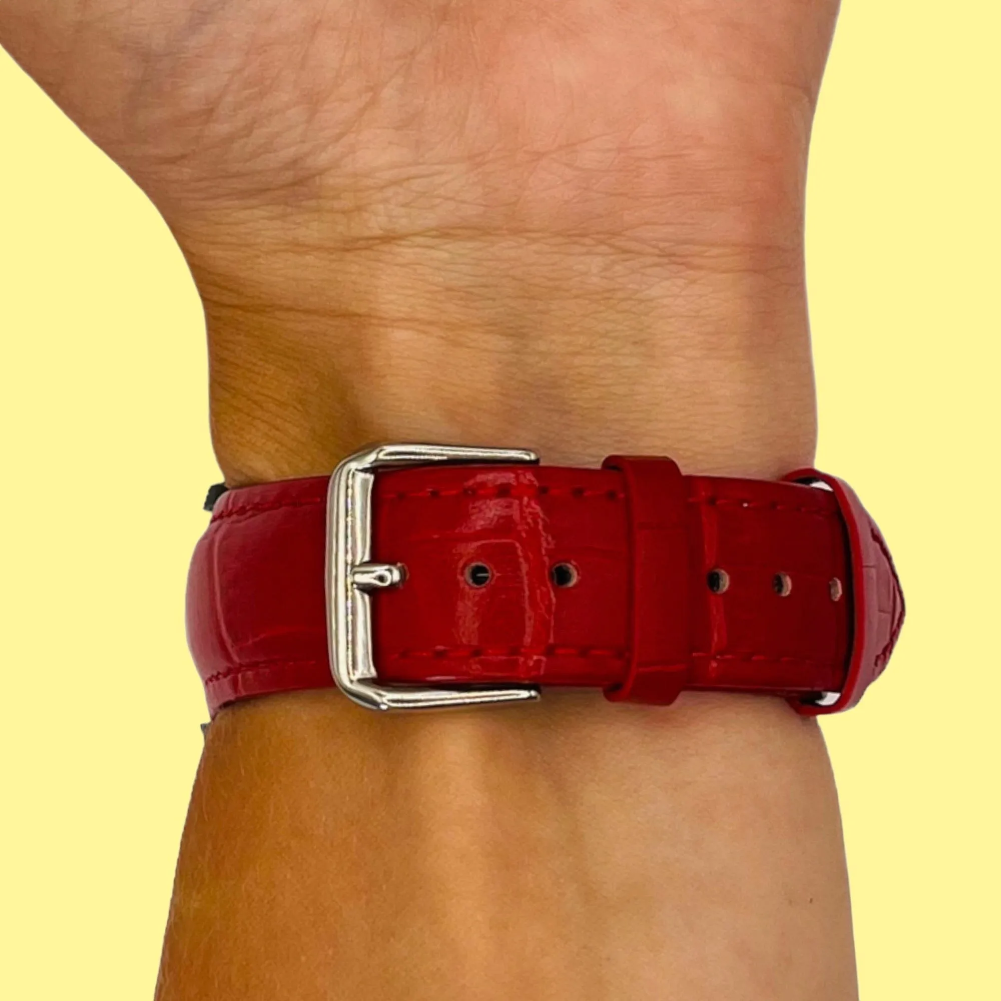Snakeskin Leather Watch Straps Compatible with the Garmin 18mm Range