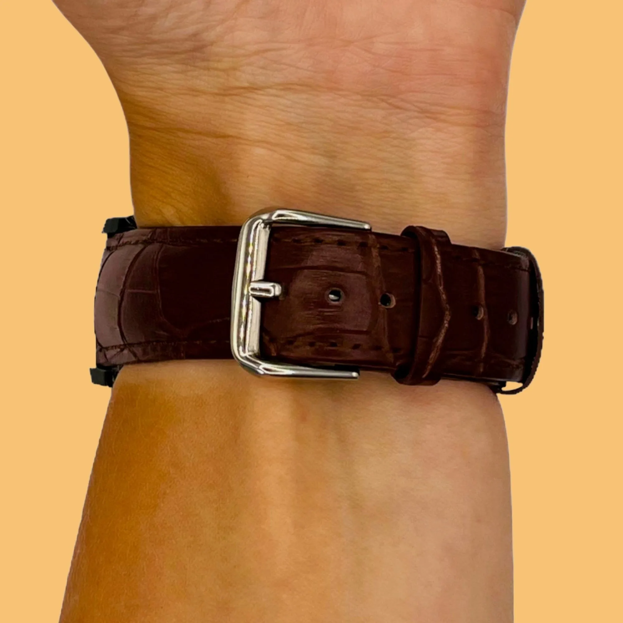 Snakeskin Leather Watch Straps Compatible with the Garmin 18mm Range