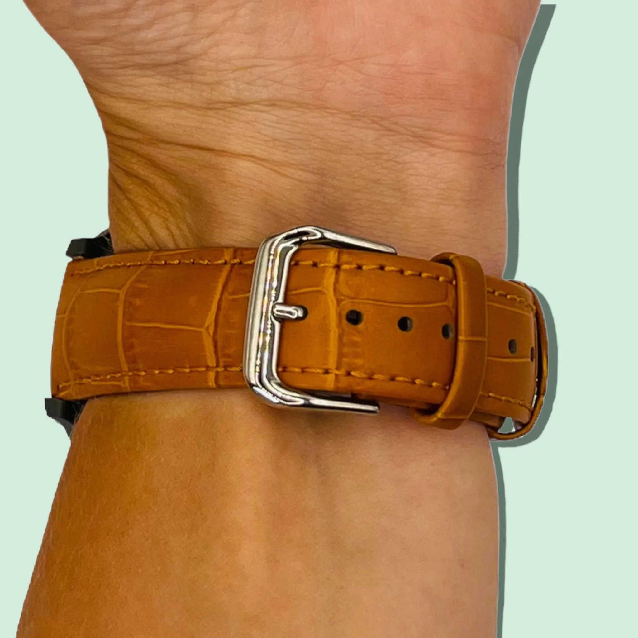 Snakeskin Leather Watch Straps Compatible with the Garmin 18mm Range